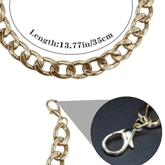 Alloy Cuban Boot Chains 2PCS - Picture 3 of 7